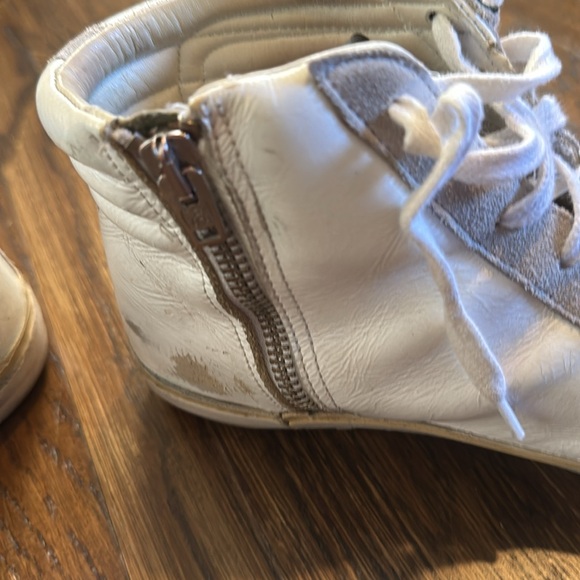 Golden Goose Deluxe Brand White High-Top Sneakers - Picture 5 of 6